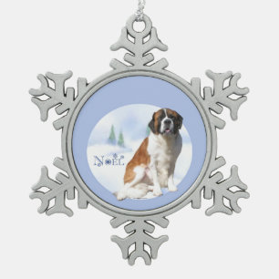 Ornement Flocon De Neige Saint Bernard Noel Porte - clé