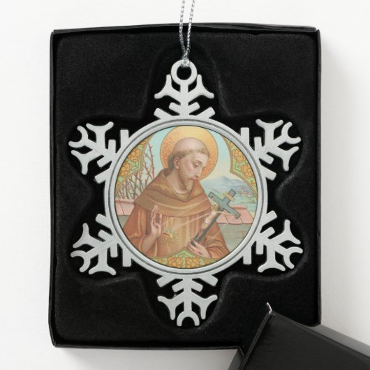 Ornement Flocon De Neige Saint François d'Assise (BK 002) (Boîte)