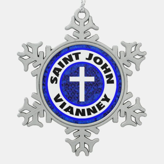 Ornement Flocon De Neige Saint John Vianney (Devant)