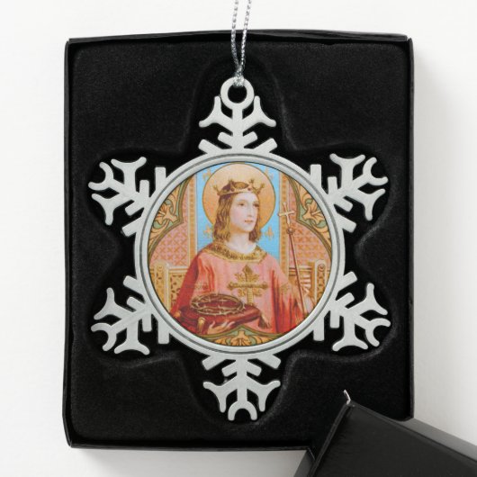 Ornement Flocon De Neige Saint Louis IX le roi (BK 004) (Boîte)