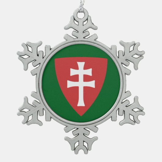 Ornement Flocon De Neige saint stephen croix hongroise symbole hongrie roi (Devant)