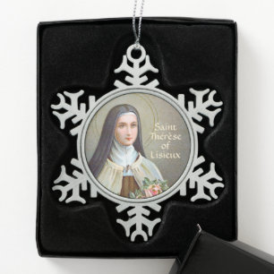 Ornement Flocon De Neige Saint-Thérèse de Lisieux la Petite Fleur (BJE 01)