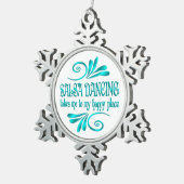 Ornement Flocon De Neige Salsa Dancing Happy Place (Vue impression)