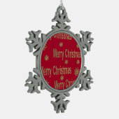 Ornement Flocon De Neige Salutation de Noël (Gauche)