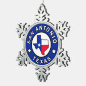 Ornement Flocon De Neige San Antonio Texas (Vue impression)