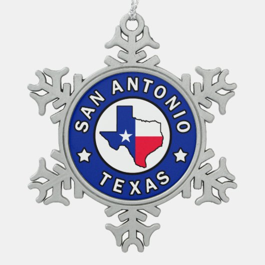 Ornement Flocon De Neige San Antonio Texas (Devant)