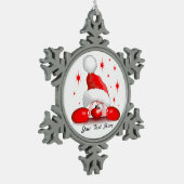 Ornement Flocon De Neige Santa Cartoon Cute Peeking Character © BluedarkArt (Gauche)