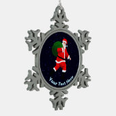 Ornement Flocon De Neige Santa Claus (Gauche)