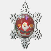 Ornement Flocon De Neige Santa Claus (Vue impression)