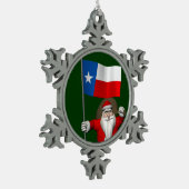 Ornement Flocon De Neige Santa Claus with Ensign Of Texas (Gauche)