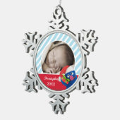 Ornement Flocon De Neige Santa Hat Grover | Ajouter Votre Nom (Vue impression)