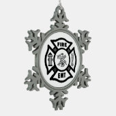 Ornement Flocon De Neige Sapeur-pompier EMT (Gauche)