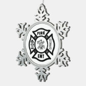 Ornement Flocon De Neige Sapeur-pompier EMT (Vue impression)