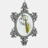 Ornement Flocon De Neige Saxophone (Gauche)