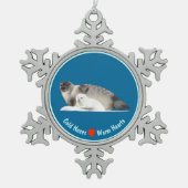 Ornement Flocon De Neige Sceau anné - Nez froid, Coeurs chauds (Devant)