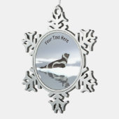 Ornement Flocon De Neige Sceau De Ruban Sur Glace (Vue impression)