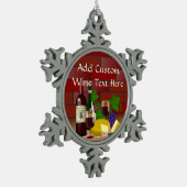 Ornement Flocon De Neige Scène cuisine au fromage à vin (Gauche)