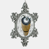 Ornement Flocon De Neige Schéma du tube de transmission en céramique (Gauche)