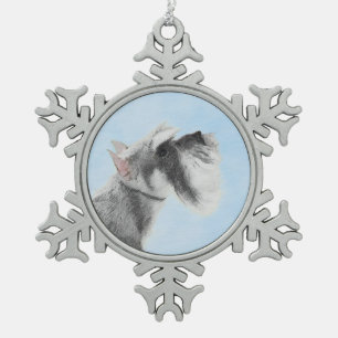 Ornement Flocon De Neige Schnauzer (Giant, Standard) Peinture - Chien Art