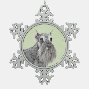 Ornement Flocon De Neige Schnauzer (Giant, Standard) Peinture - Chien Art
