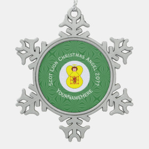Ornement Flocon De Neige Scot Lion Rampant Angel Noël Drapeau Personnaliser
