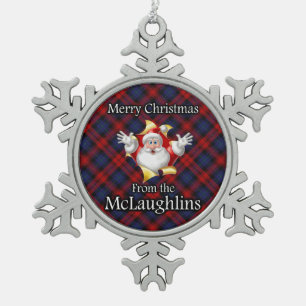 Ornement Flocon De Neige Scottish Clan McLaughlin MacLachlan Noël
