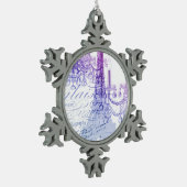 Ornement Flocon De Neige scripts chandelier violet tour eiffel paris (Gauche)