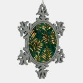 Ornement Flocon De Neige Seamless pattern with golden ferns (Gauche)