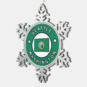 Ornement Flocon De Neige Seattle Washington (Vue impression)