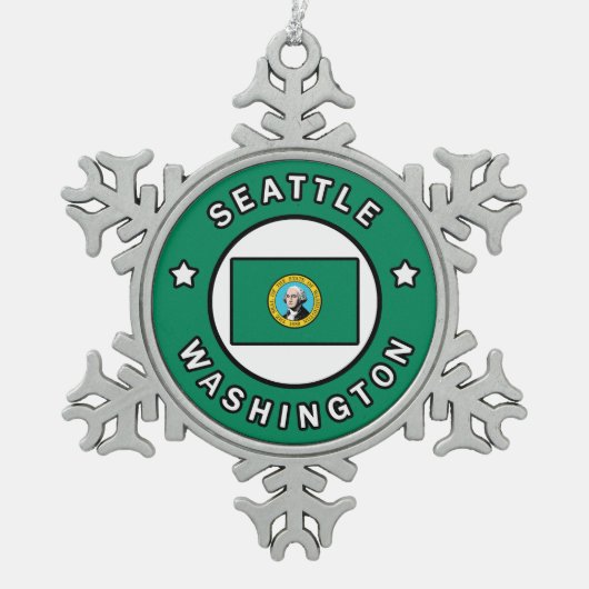 Ornement Flocon De Neige Seattle Washington (Devant)