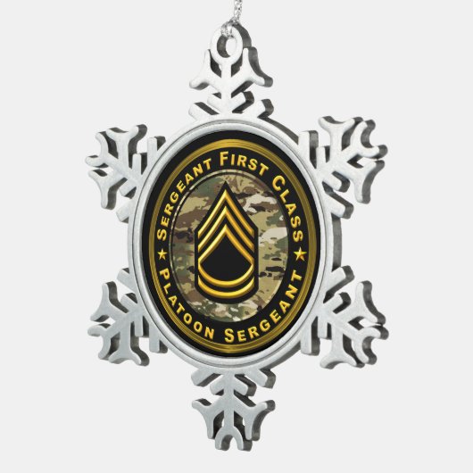 Ornement Flocon De Neige Sergeant FIrst Class Platoon Sergeant (Vue impression)