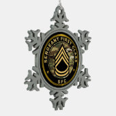 Ornement Flocon De Neige Sergeant First Class SFC (Gauche)