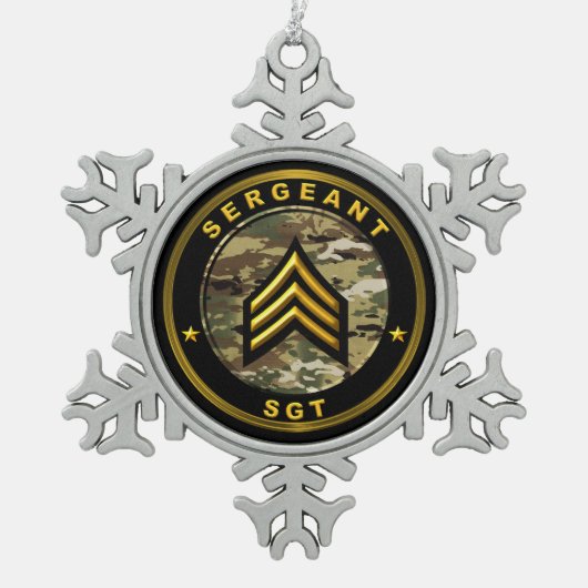 Ornement Flocon De Neige Sergeant SGT (Devant)