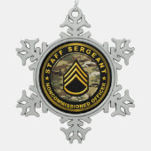 Ornement Flocon De Neige Sergent d'état-major Sous-officier de l'Armée Cera (Devant)