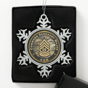 Ornement Flocon De Neige Sergent-major d'état-major CSM