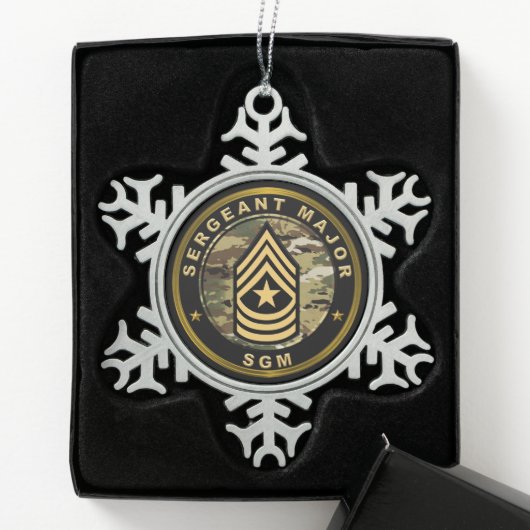 Ornement Flocon De Neige Sergent Major SGM (Boîte)
