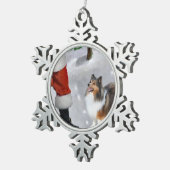 Ornement Flocon De Neige Shetland Sheepdog Shelter Noël (Vue impression)