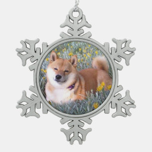 Ornement Flocon De Neige Shiba
