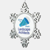 Ornement Flocon De Neige Shout Out pour les architectes paysagistes (Vue impression)