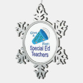 Ornement Flocon De Neige Shout Out pour les enseignants de l'éducation spéc (Vue impression)