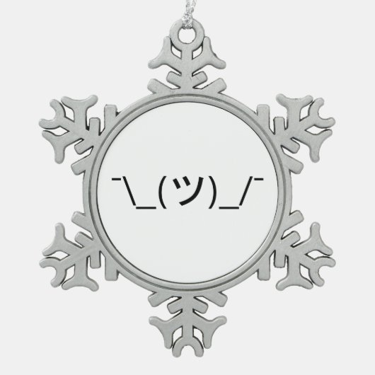 Ornement Flocon De Neige Shrug Emoticon —\_(ツ)_/ (Devant)