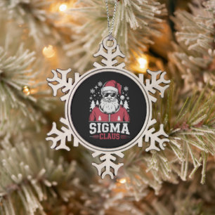 Ornement Flocon De Neige Sigma Claus Cool Père Noël Noël Rizz Rizzler Mème