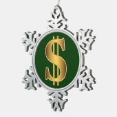 Ornement Flocon De Neige Signe dollar (Vue impression)