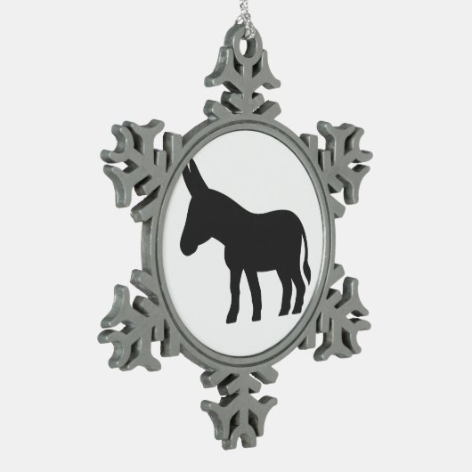 Ornement Flocon De Neige Silhouette d'une mule (Gauche)