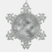 Ornement Flocon De Neige Silver Glitz Zebra Print (Devant)