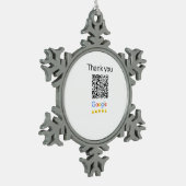 Ornement Flocon De Neige Simple minimum q r code ajouter logo code d'analys (Gauche)