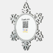 Ornement Flocon De Neige Simple minimum q r code ajouter logo code d'analys (Vue impression)