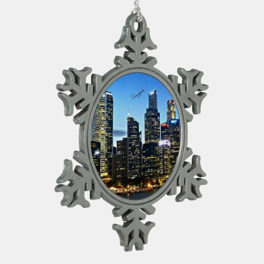 Ornement Flocon De Neige Singapour (Gauche)