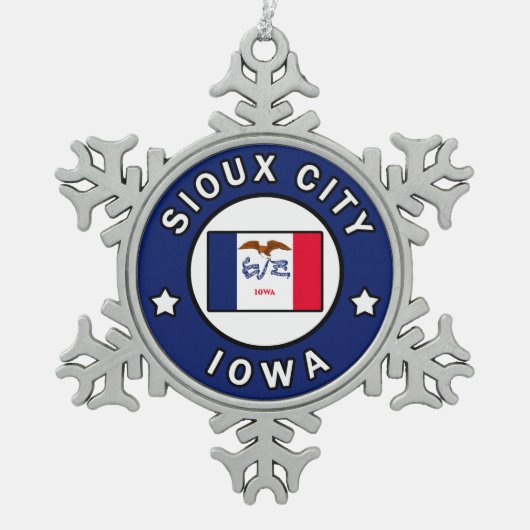 Ornement Flocon De Neige Sioux City Iowa (Devant)