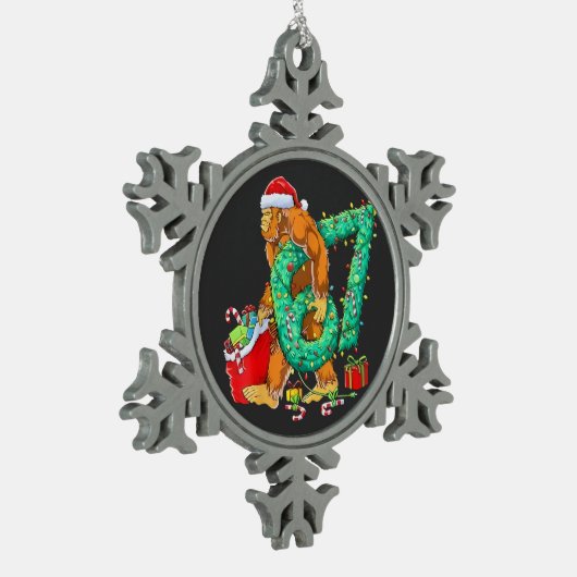 Ornement Flocon De Neige Six Seven Bigfoot 67 Sasquatch Meme Christmas (Gauche)